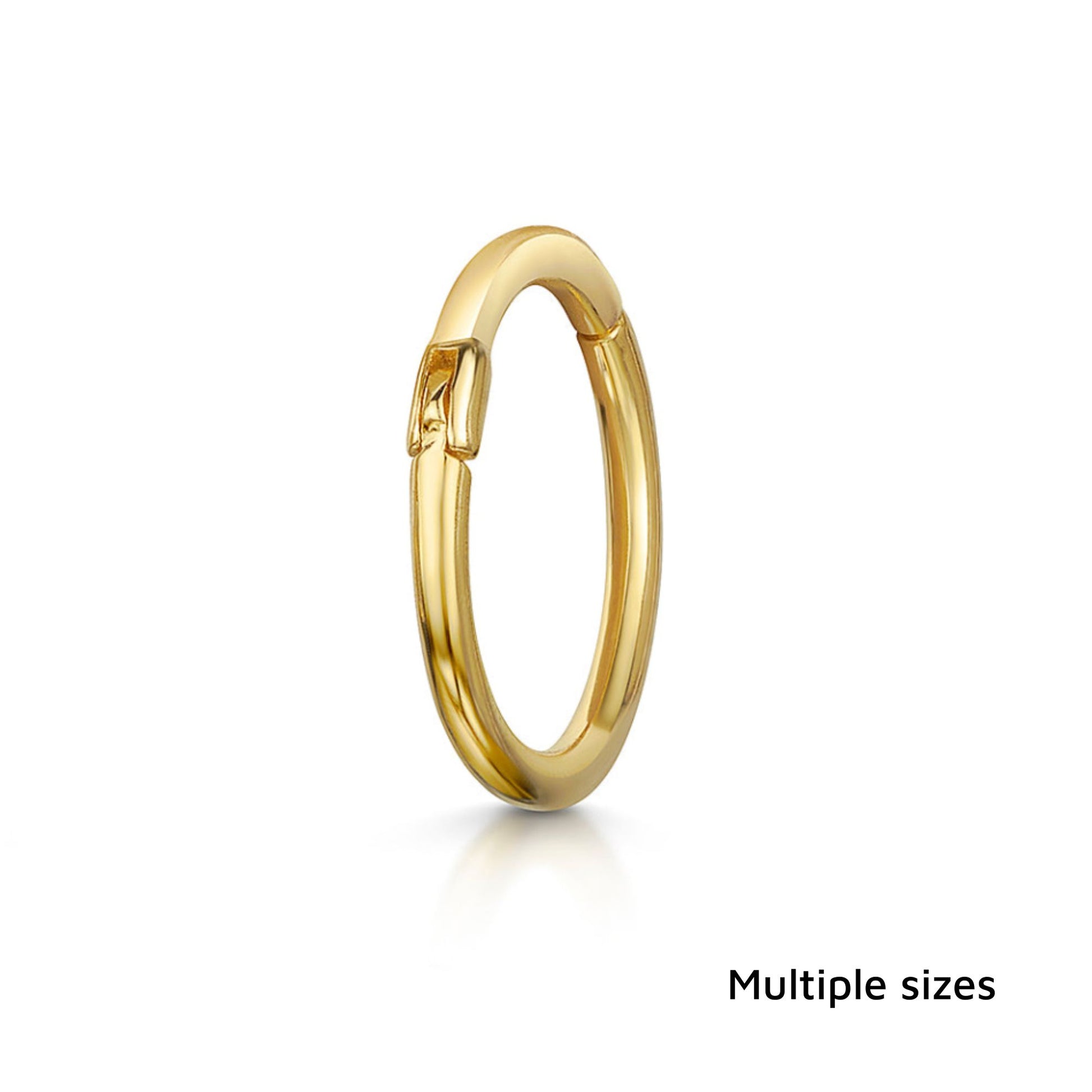 9k solid yellow gold 18g clicker hoop earring Huggies and Hoops Laura Bond Maria Tash astrid miyu