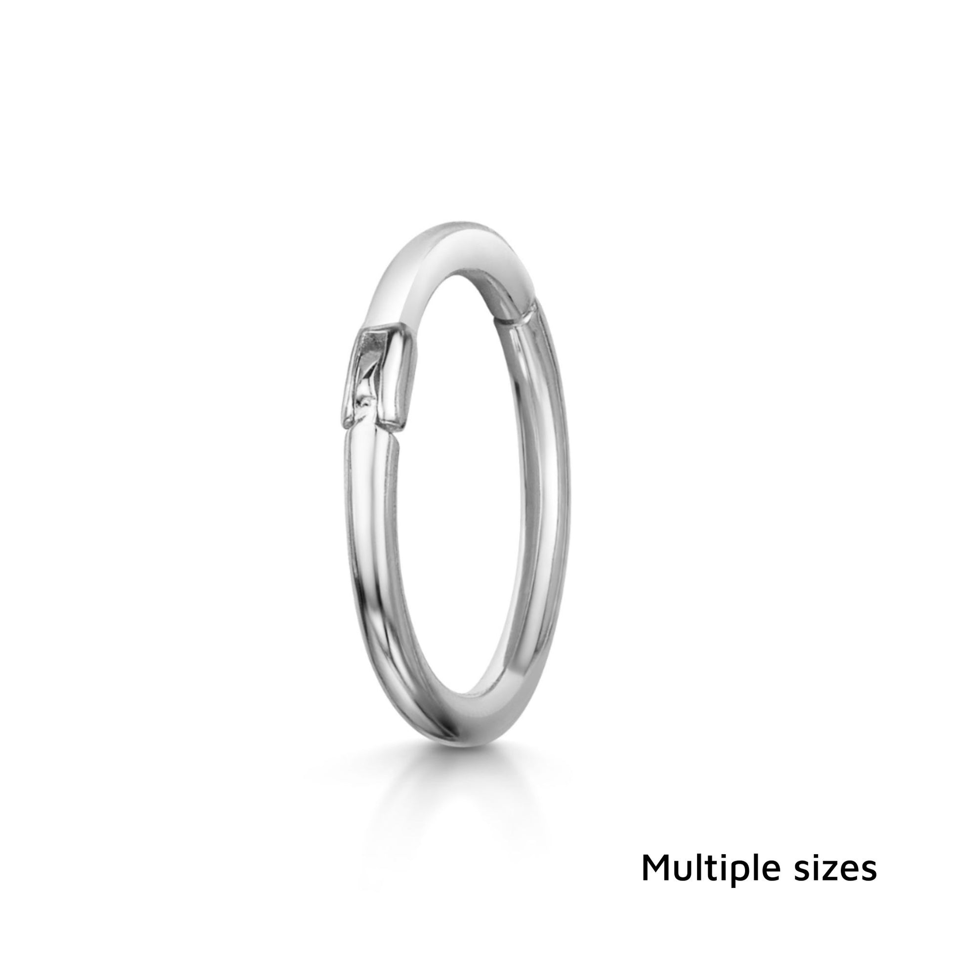 9k solid white gold 18g clicker hoop earring Huggies and Hoops Laura Bond Maria Tash astrid miyu