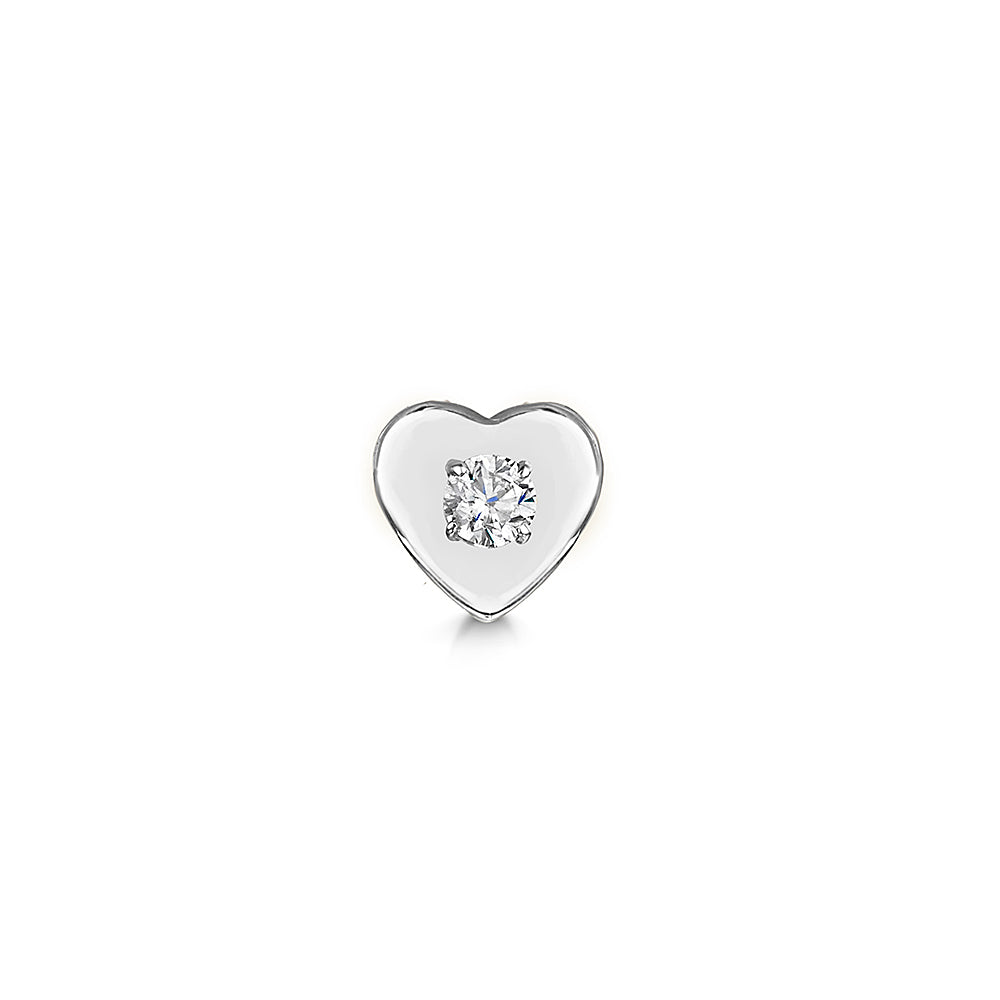 9k solid white gold tiny crystal gem flat back labret stud earring 6mm Cartilage Studs Laura Bond Maria Tash