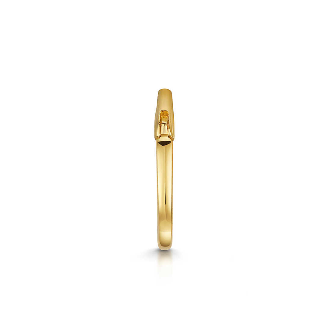 14k solid yellow gold 10mm 16g clicker hoop earring