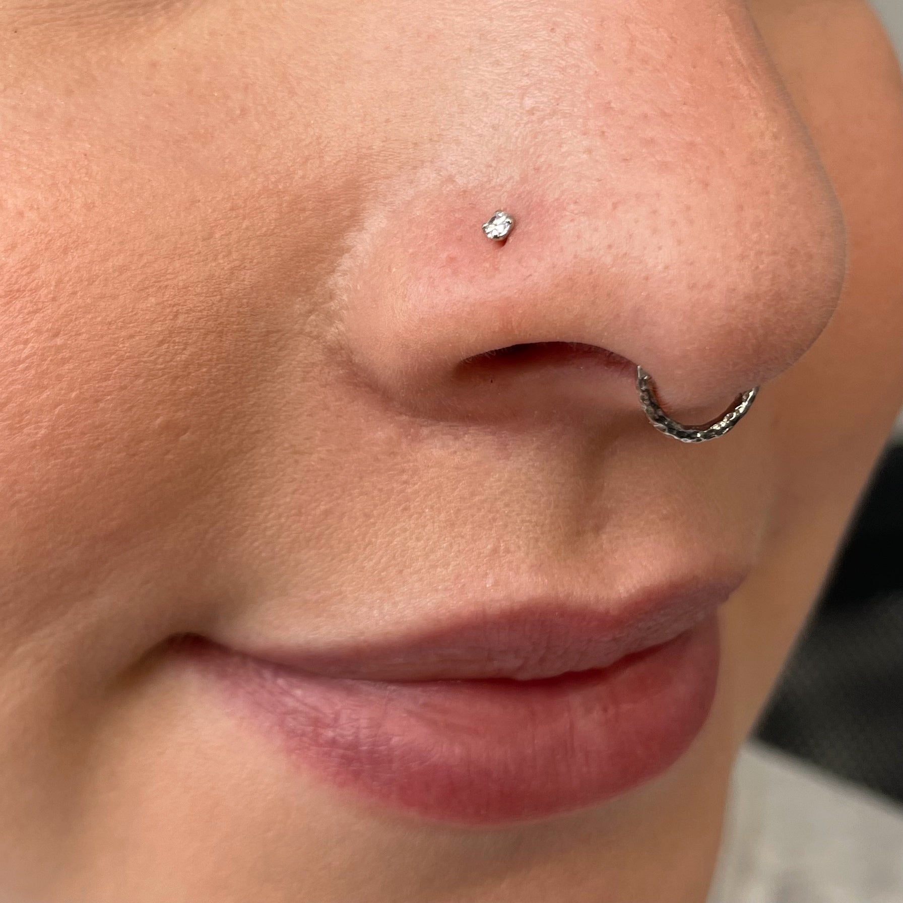 Flat Nose Ring Nostril Piercing Small Flat Nose Studs Flat To The