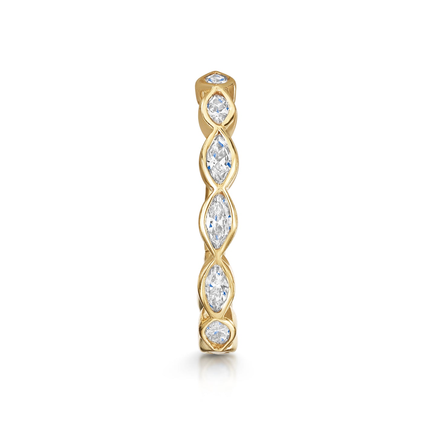 9k solid yellow gold 12mm 16g marquise crystal clicker hoop earring Huggies and Hoops Laura Bond Maria Tash astrid miyu