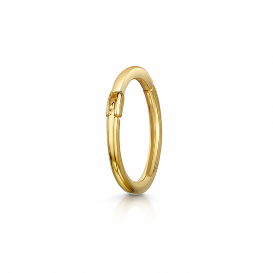 9k solid yellow gold 8mm 18g clicker hoop earring Huggies and Hoops Laura Bond Maria Tash