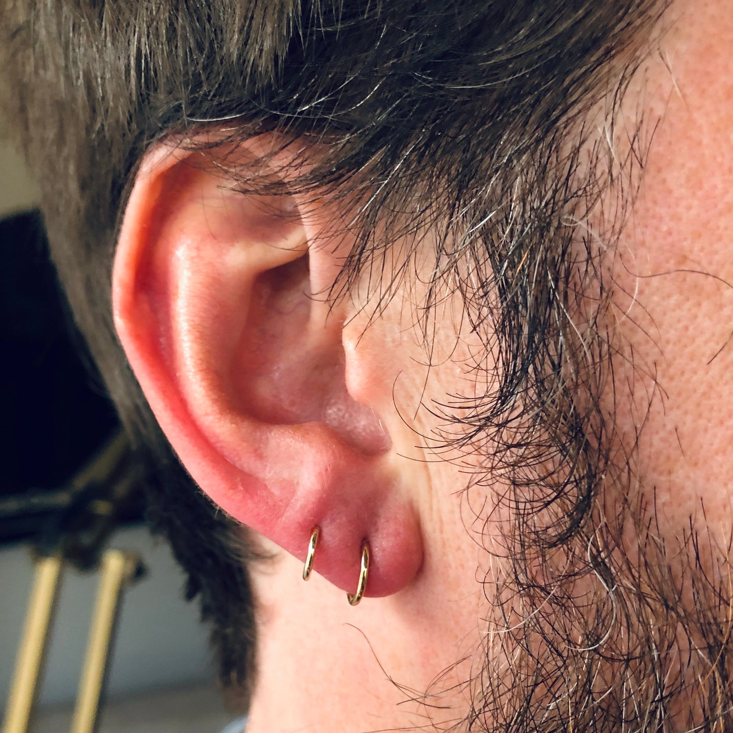 14k solid yellow gold 6mm 18g clicker hoop earring Huggies and Hoops Laura Bond Maria Tash