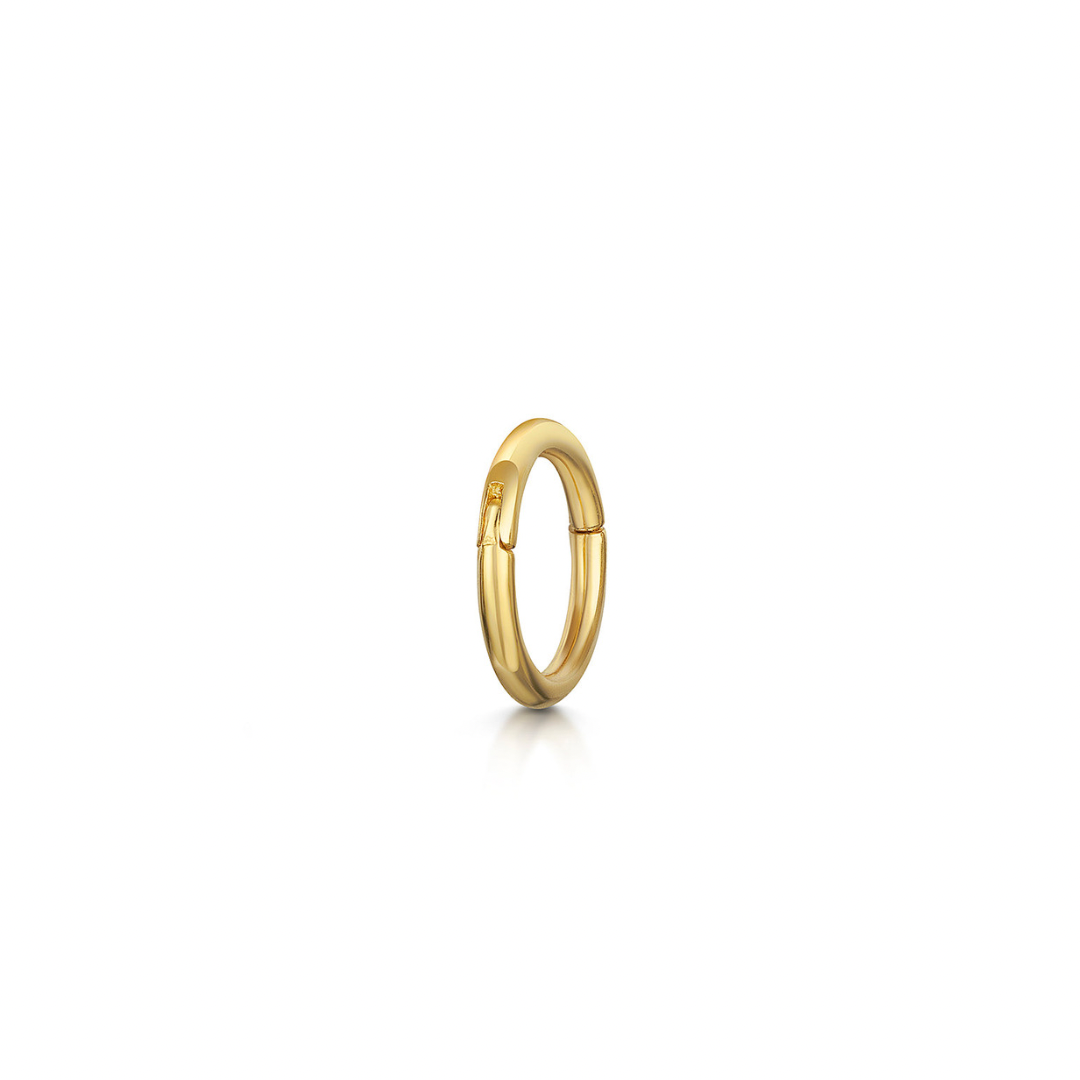 14k solid yellow gold 6mm 18g clicker hoop earring Huggies and Hoops Laura Bond Maria Tash