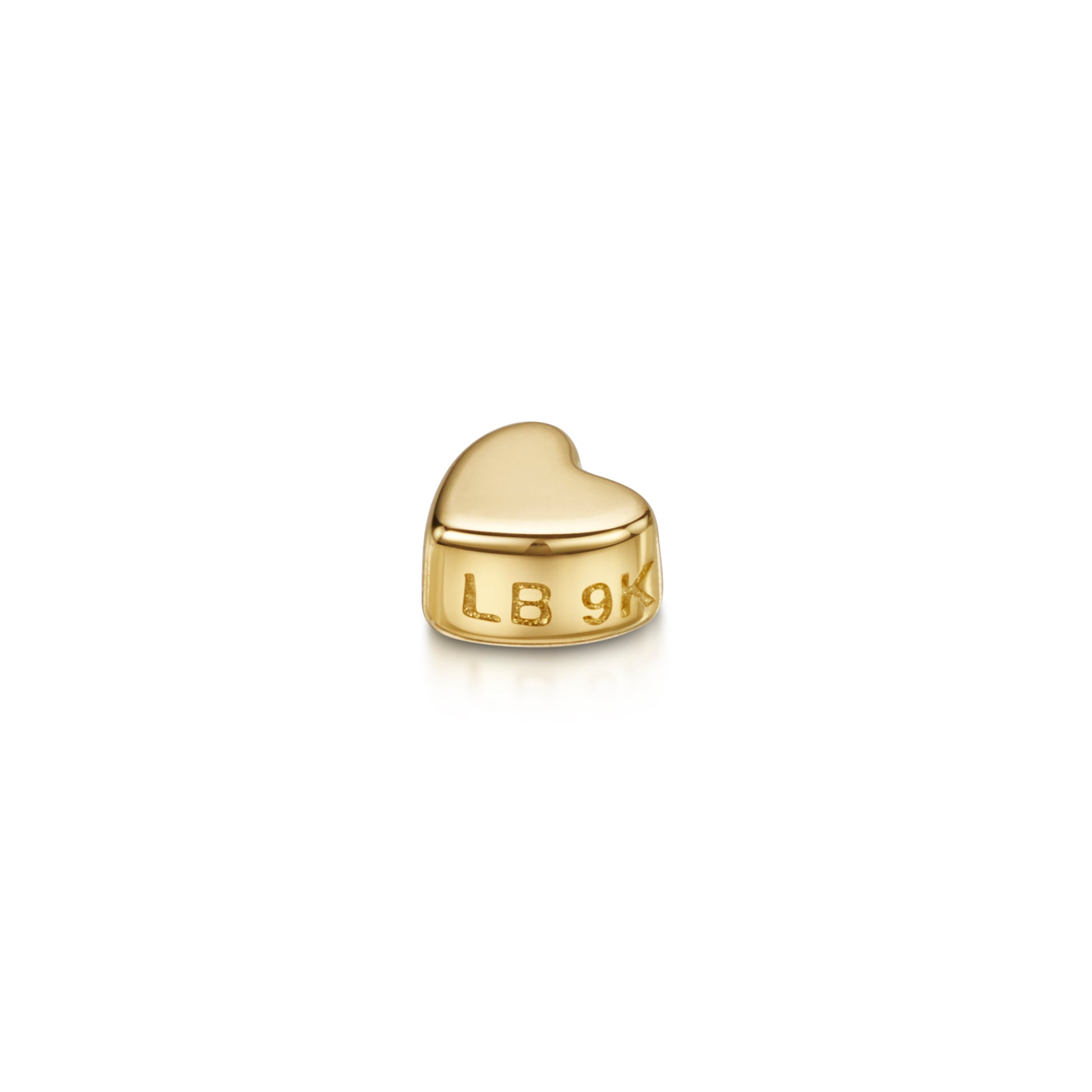 Laura Bond solid gold heart shape screw back - LAURA BOND jewellery